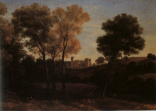 Картина "view of la crescenza" художника "лоррен клод"