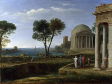 Копия картины "landscape with aeneas at delos" художника "лоррен клод"