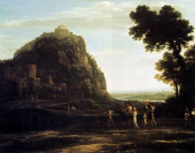 Картина "view of delphi" художника "лоррен клод"