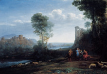 Копия картины "pastoral landscape" художника "лоррен клод"