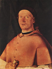Картина "bishop bernardo de&#39; rossi" художника "лотто лоренцо"