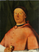 Копия картины "portrait of bishop bernardo de&#39; rossi" художника "лотто лоренцо"