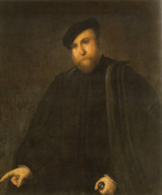 Картина "portrait of a man" художника "лотто лоренцо"