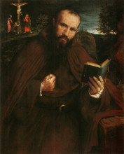 Копия картины "portrait of fra gregorio belo di vicenza" художника "лотто лоренцо"