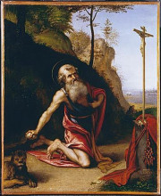 Картина "st. jerome" художника "лотто лоренцо"