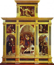Картина "st. dominic polyptych" художника "лотто лоренцо"