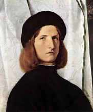 Картина "portrait of a man" художника "лотто лоренцо"