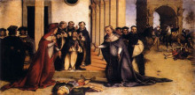Копия картины "st. dominic raises napoleone orsini" художника "лотто лоренцо"