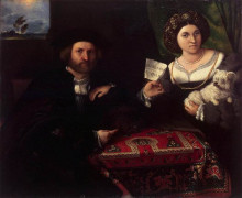 Репродукция картины "husband and wife" художника "лотто лоренцо"