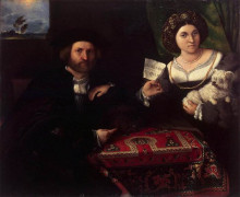 Копия картины "husband and wife" художника "лотто лоренцо"