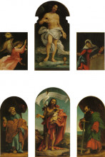 Репродукция картины "polyptych ponteranica" художника "лотто лоренцо"
