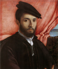 Копия картины "portrait of a young man" художника "лотто лоренцо"