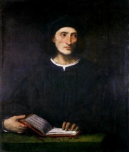Копия картины "portrait of a musician" художника "лотто лоренцо"