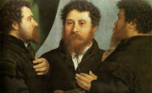Копия картины "goldsmith seen from three sides" художника "лотто лоренцо"