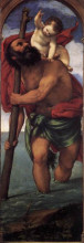 Копия картины "st. christopher" художника "лотто лоренцо"