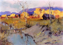 Репродукция картины "autumn morning" художника "лоуренс сидни"