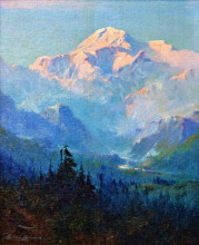 Репродукция картины "mount mckinley, sunset" художника "лоуренс сидни"