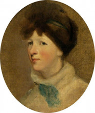 Репродукция картины "portrait of a lady" художника "лоуренс томас"