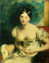Репродукция картины "margaret, countess of blessington" художника "лоуренс томас"