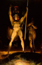 Репродукция картины "satan summoning his legions" художника "лоуренс томас"