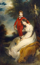 Репродукция картины "mrs charles thellusson, n&#233;e sabine robarts, and her son, charles thellusson" художника "лоуренс томас"