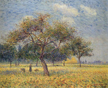 Копия картины "apple trees in october" художника "луазо гюстав"