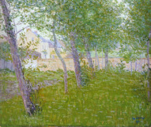 Копия картины "garden by the house" художника "луазо гюстав"