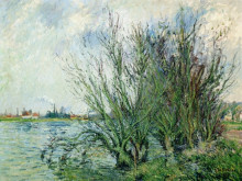 Копия картины "willows, banks of the oise" художника "луазо гюстав"