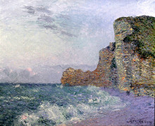 Репродукция картины "cliffs in normandy evening" художника "луазо гюстав"