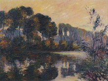 Репродукция картины "by the eure river" художника "луазо гюстав"