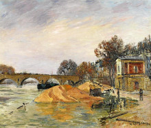 Репродукция картины "the pont marie de paris" художника "луазо гюстав"