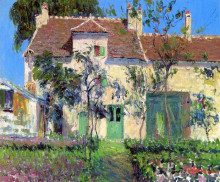 Копия картины "the garden behind the house" художника "луазо гюстав"
