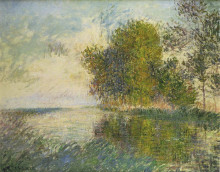 Репродукция картины "the normandy river" художника "луазо гюстав"