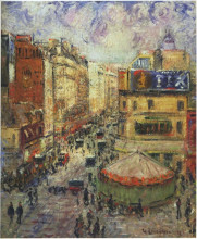 Копия картины "cligancourt street" художника "луазо гюстав"