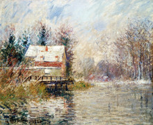Копия картины "house by the water" художника "луазо гюстав"