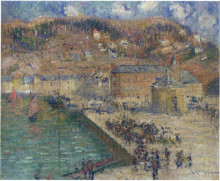 Репродукция картины "grand quay at fecamp" художника "луазо гюстав"