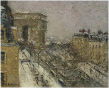 Копия картины "arc de triomphe in the snow" художника "луазо гюстав"