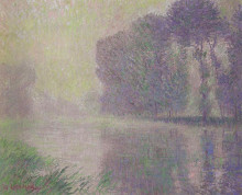 Репродукция картины "by the river eure" художника "луазо гюстав"