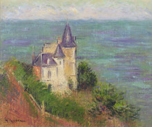 Копия картины "castle by the sea" художника "луазо гюстав"
