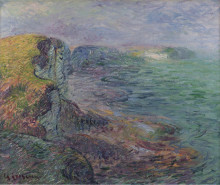 Репродукция картины "cliffs at yport" художника "луазо гюстав"
