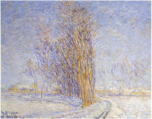 Репродукция картины "landscape in snow" художника "луазо гюстав"