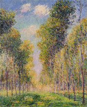 Репродукция картины "alley of poplars" художника "луазо гюстав"