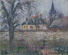 Картина "house of monsieur de irvy near vaudreuil" художника "луазо гюстав"
