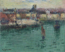 Копия картины "port at dieppe" художника "луазо гюстав"