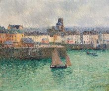 Копия картины "port of dieppe" художника "луазо гюстав"