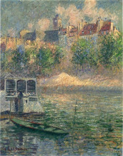 Картина "quay of the hotel deville in paris" художника "луазо гюстав"