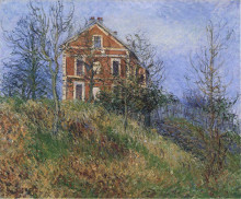 Копия картины "red house near port marly" художника "луазо гюстав"