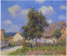 Картина "small farm at vaudreuil" художника "луазо гюстав"