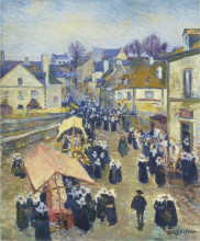 Копия картины "street at pont aven" художника "луазо гюстав"
