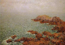 Репродукция картины "the red rocks" художника "луазо гюстав"